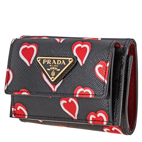 prada heart wallet